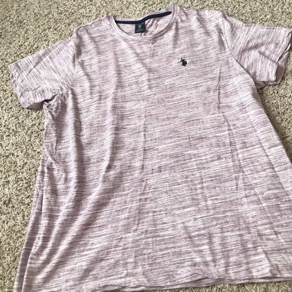 Polo Raspberry Heathered Tee